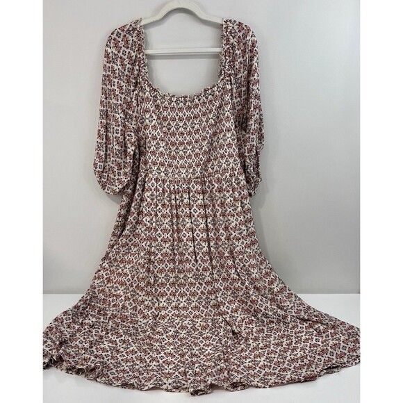 Torrid Midi Gauze Off The Shoulder Tiered Dress Floral Boho Cottagecore Sz 3X - Picture 2 of 8